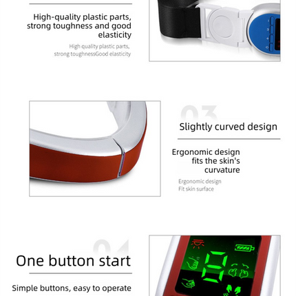Electric EMS V-Face Shaping Massager Microcurrent Facial Lifting Device Double Chin Reducer with Remote Control & Heating Red.