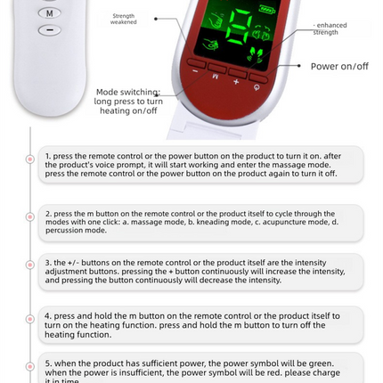 Electric EMS V-Face Shaping Massager Microcurrent Facial Lifting Device Double Chin Reducer with Remote Control & Heating Red.