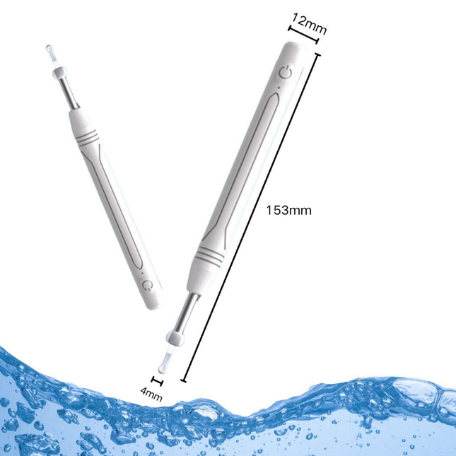Smart Visual Ear Wax Removal Tool with HD Camera WiFi Wireless Otoscope Ear Cleaner 3.5mm Ultra Slim Lens for iPhone Android White.