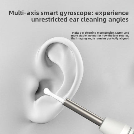 Smart Visual Ear Wax Removal Tool with HD Camera WiFi Wireless Otoscope Ear Cleaner 3.5mm Ultra Slim Lens for iPhone Android Black.