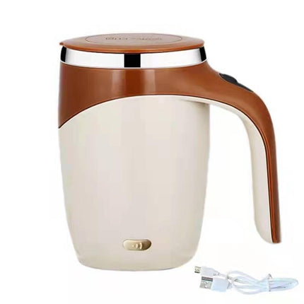 Rechargeable Automatic Self Stirring Mug USB Magnetic Mixing Cup 304 Stainless Steel Electric Coffee Tumbler for Travel Office Coffee.