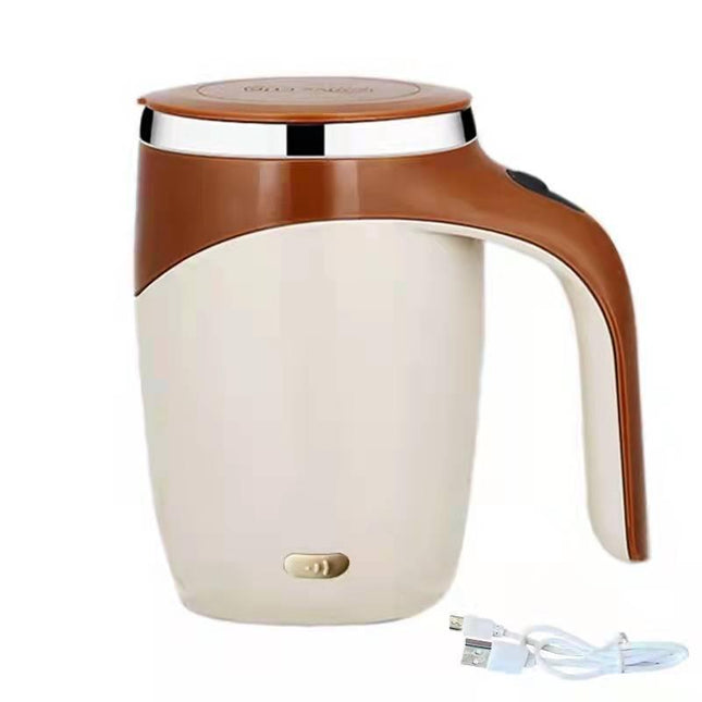 Rechargeable Automatic Self Stirring Mug USB Magnetic Mixing Cup 304 Stainless Steel Electric Coffee Tumbler for Travel Office Coffee.