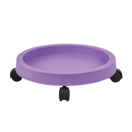 Purple 3-Tier Stackable Strawberry & Vegetable Planter with Mobile Wheel Tray - Space-Saving Vertical Gardening System.