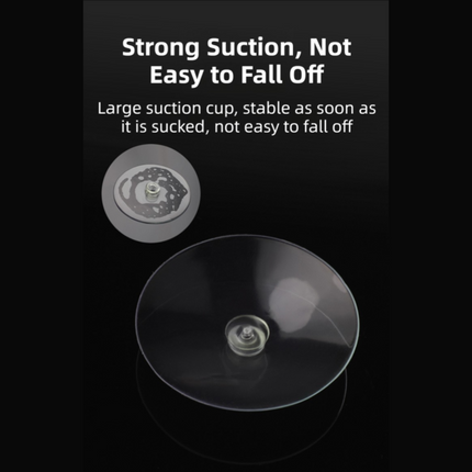 Black IPX4 Waterproof Portable Bluetooth Shower Speaker with Suction Cup & LED Light - Multi-Use As Phone Stand, Built-in Mic for Hands-Free Calling.