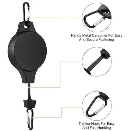3PCS White Retractable Hanging Basket Pulley System & 3PCS Heavy Duty Stainless Steel S-Hooks Combo - Garden Plant Hanger(Max Load 5KG).