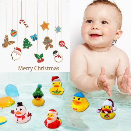 Christmas Rubber Duck Advent Calendar - 24 Days Countdown with Giraffe Themed Mini Duck Toys (Blind Box).