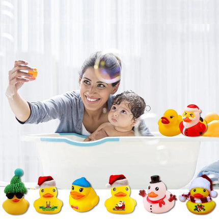 Christmas Rubber Duck Advent Calendar - 24 Days Countdown with Giraffe Themed Mini Duck Toys (Blind Box).