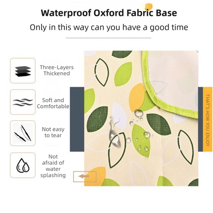 Blue Striped Foldable Waterproof & Moisture-Proof Picnic Blanket 150x100CM - 600D Three-Layer Composite Oxford Extra Large Mat for Beach & Camping.