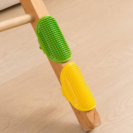 3-Pack Pink Multi-Functional Adjustable Silicone TPR Pet Grooming Massage Brush - for De-Shedding, and Furniture Scratching.