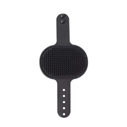 3-Pack Black Multi-Functional Adjustable Silicone TPR Pet Grooming Massage Brush - for De-Shedding, and Furniture Scratching.