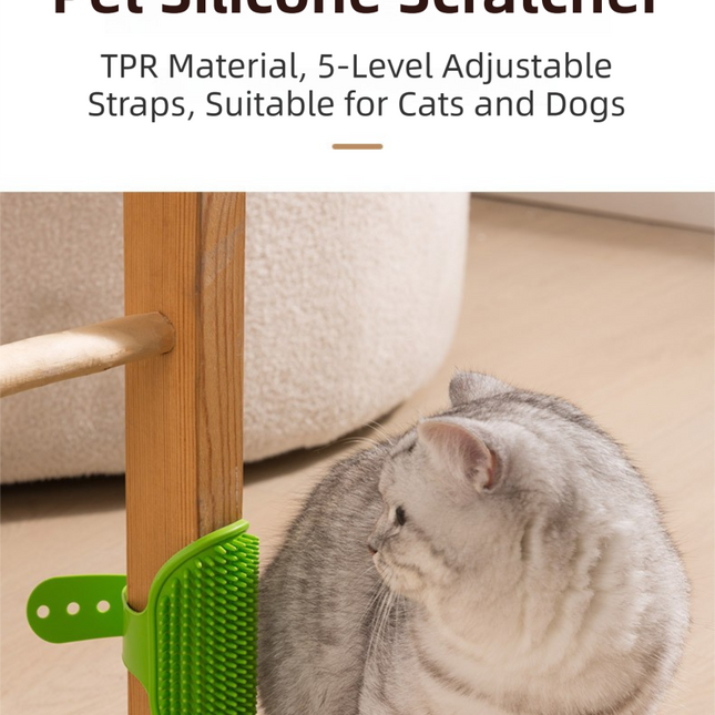 3-Pack Black Multi-Functional Adjustable Silicone TPR Pet Grooming Massage Brush - for De-Shedding, and Furniture Scratching.