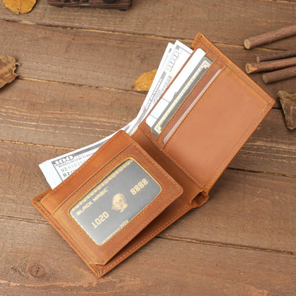 Style 1 To My Son Embossed Genuine Cowhide Leather Men's Wallet (Gift Giver: Love Dad) - Anti-Theft RFID Blocking - Personalized Dad & Mom Gift.