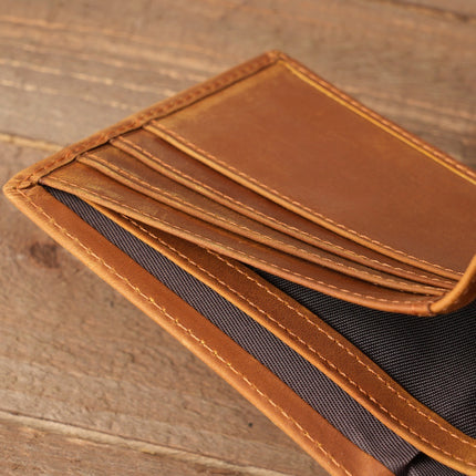 Style 1 To My Son Embossed Genuine Cowhide Leather Men's Wallet (Gift Giver: Love Dad) - Anti-Theft RFID Blocking - Personalized Dad & Mom Gift.
