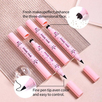2-Pack #02 Medium 2-in-1 Double-Headed Freckle Pen & Eyeliner - Natural & Long-Lasting, Easy Coloring for Sun-Kissed Look.