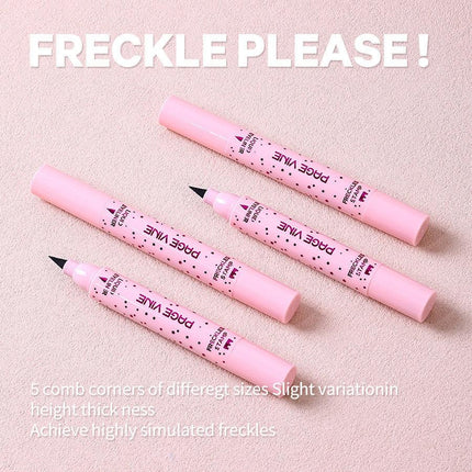2-Pack #03 Dark 2-in-1 Double-Headed Freckle Pen & Eyeliner - Natural & Long-Lasting, Easy Coloring for Sun-Kissed Look.
