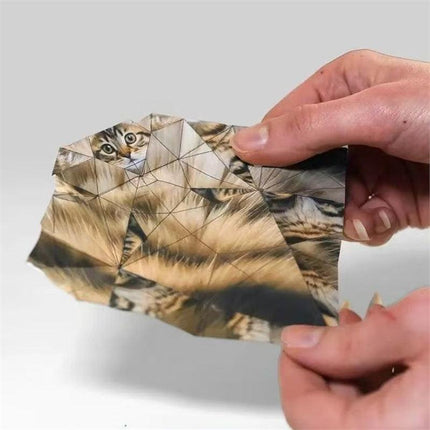 DIY Geometric Origami Kit for Kids Total 100 Sheets - Semi-Finished Cat and Dog Folding Craft.