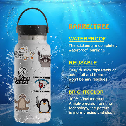 300 Pcs Prank Meme Graffiti Stickers Pack - Waterproof PVC Personalized Decals for Laptop, Luggage, Water Bottle DIY Decoration.