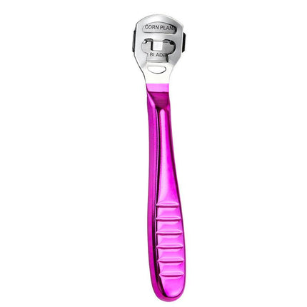 2-Pack Stainless Steel Foot Planer and Callus Remover - Professional Pedicure Tool for Dead Skin and Hard Calluses (Rose Red).
