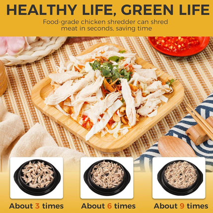 Red Chicken Shredder Machine with Transparent Lid & Brush - Manual Meat Chopper and Pulverizer for Cooked Chicken and Pet Food.