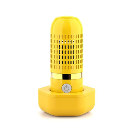 Yellow Wireless Capsule Fruit and Vegetable Purifier(16x5.4CM) - Portable Food Disinfection & Sterilization Cleaner, 99.9% Bacteria Removal.