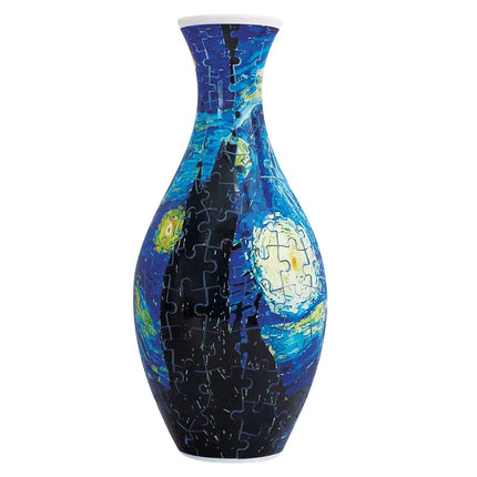 160 PCS Van Gogh 3D Puzzle Vase - DIY Interlocking Flower Vase Kit, Home Decorative and Toy Gift for Women.