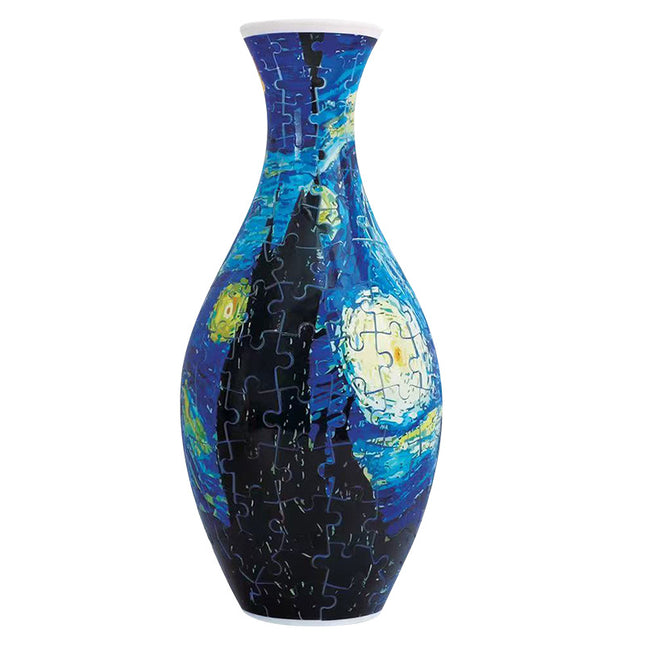 160 PCS Van Gogh 3D Puzzle Vase - DIY Interlocking Flower Vase Kit, Home Decorative and Toy Gift for Women.