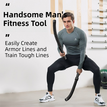 1-Pair Black Cordless Battle Ropes for Strength and Conditioning Training - Professional Muscle Power Workout System.