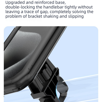 Black Bicycle Waterproof Phone Holder - Handlebar Mount with Sensitive Touch Screen, Anti-Drop & 360° Rotation Case for Navigation (Up to 7-inch Phones).