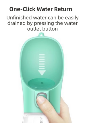 Green Portable Dog Water Bottle and Drink Feeder - 550ml Pet Travel Water Cup for Walking, Hiking & Outdoor Use (High-Temperature Resistant).