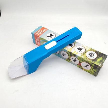 Blue Handheld Insect Catcher and Bug Grabber Tool - Quick and Clean Removal of Spiders, Roaches, Bees & Flying Insects.