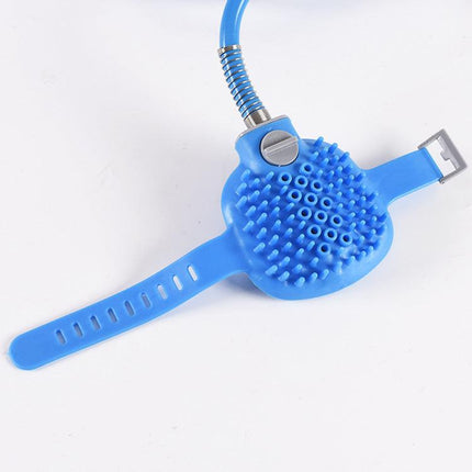 2-in-1 Pet Bathing Tool With Faucet Adapter & 2.2m Long Reach - Convenient Grooming System, Silicone Massage Shower Sprayer & Brush Head for Dogs and Cats.