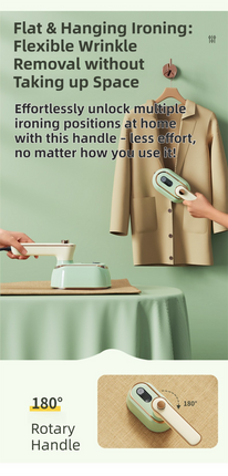 Grey Foldable Handheld Garment Steamer & Portable Steam Iron - 15g/min & 70ML Travel Steamer for Apartment Living and Holiday Trips.