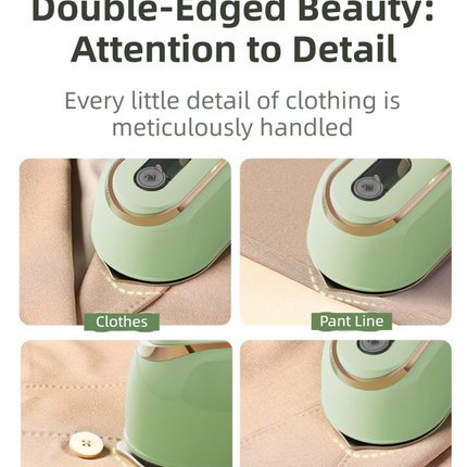 Grey Foldable Handheld Garment Steamer & Portable Steam Iron - 15g/min & 70ML Travel Steamer for Apartment Living and Holiday Trips.