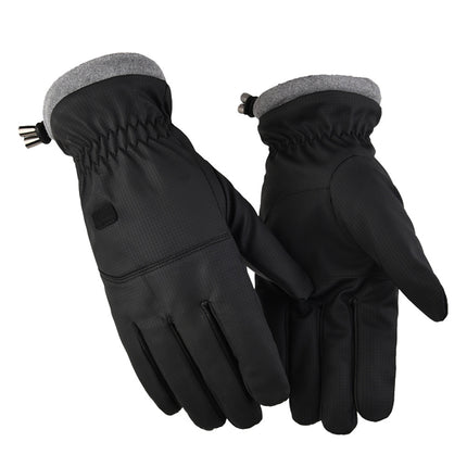 2-Pair Black Thermal Winter Gloves for Men and Women - Waterproof Windproof & Touchscreen Compatible Gloves for Skiing, Cycling & Winter Travel(M Size).