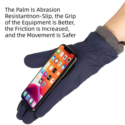 2-Pair Black Thermal Winter Gloves for Men and Women - Waterproof Windproof & Touchscreen Compatible Gloves for Skiing, Cycling & Winter Travel(M Size).