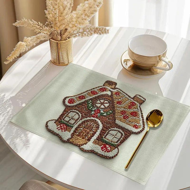 4-Pack Festive Printed Insulated Placemat for Australian Summer Holidays - Style 2 Seasonal Designs for Boxing Day and New Year Celebrations.