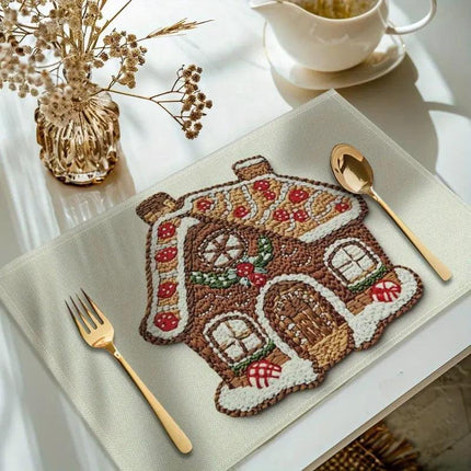 4-Pack Festive Printed Insulated Placemat for Australian Summer Holidays - Style 2 Seasonal Designs for Boxing Day and New Year Celebrations.