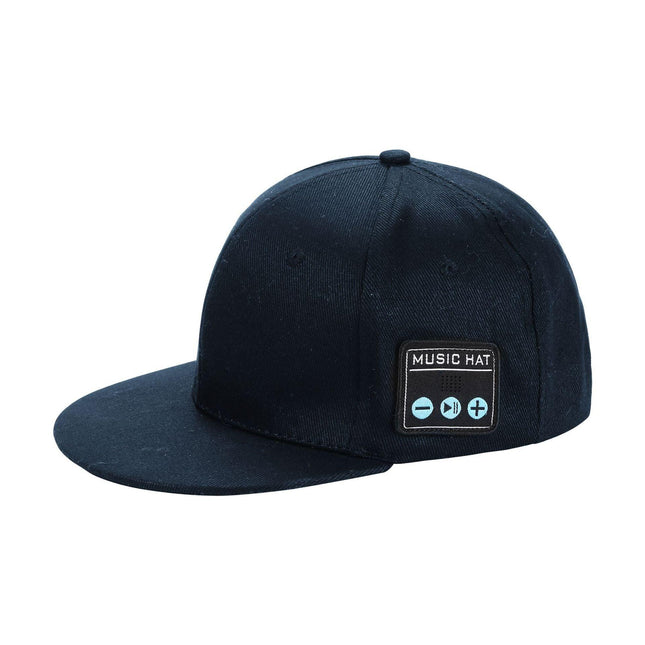 Navy Blue Bluetooth 5.4 Music Adjustable Sun Hat - Wireless Audio Speaker Cotton Cap for Sports, Golf, and Outdoor Activities.