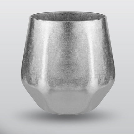 Crystal Finish Double-Walled Hexagonal Pure Titanium Mug - 250ml Insulated Beer, Liquor, and Tea Cup for Home and Travel Use.