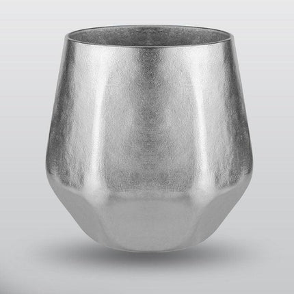 Crystal Finish Double-Walled Hexagonal Pure Titanium Mug - 250ml Insulated Beer, Liquor, and Tea Cup for Home and Travel Use.