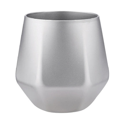 Sandblasted Finish Double-Walled Hexagonal Pure Titanium Mug - 250ml Insulated Beer, Liquor, and Tea Cup for Home and Travel Use.