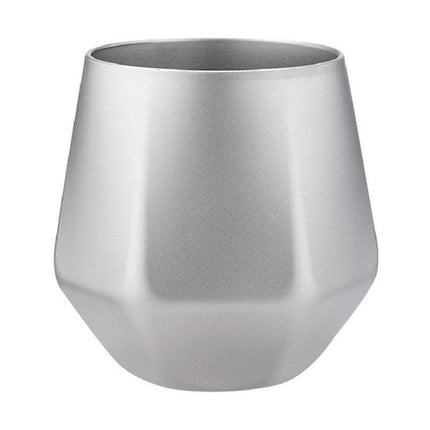 Sandblasted Finish Double-Walled Hexagonal Pure Titanium Mug - 250ml Insulated Beer, Liquor, and Tea Cup for Home and Travel Use.