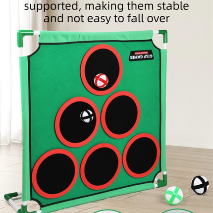 Indoor/Outdoor Golf Hitting Target Game Mat with Stand & Storage Bag - Family Fun Interactive Sports Toy and Practice Aid.
