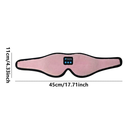 Black 3D Wireless Bluetooth Sleep Mask with Integrated Stereo Headphones - 100% Blackout Memory Foam Eye Mask, Ultra-Long Battery Life & Washable Design.
