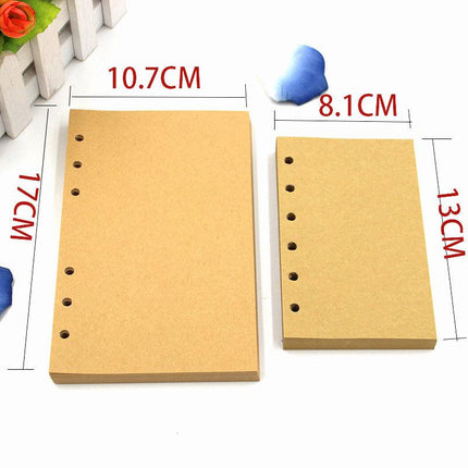 2-Pack A7 Nautical Vintage PU Leather Student Notebook - Pirate Style Strapped Diary with 150 Pages of Refillable Kraft Paper(Coffee Brown).