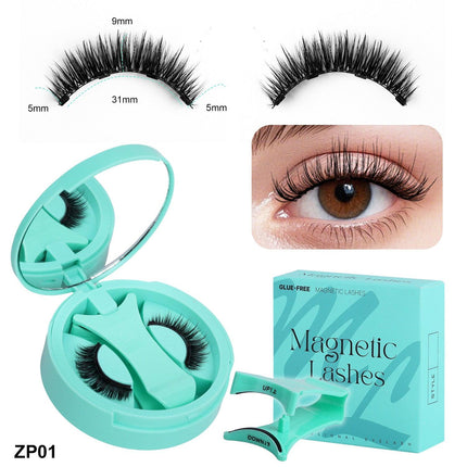 3-Set of 3D Magnetic Eyelash & Applicator (ZP01 4-Piece/Set) - Reusable, Glue-Free, Professional Makeup Tool, Alcohol-Free & Odorless.