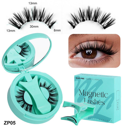 3-Set of 3D Magnetic Eyelash & Applicator (ZP05 4-Piece/Set) - Reusable, Glue-Free, Professional Makeup Tool, Alcohol-Free & Odorless.