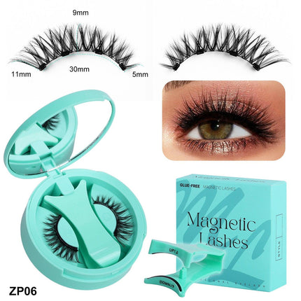3-Set of 3D Magnetic Eyelash & Applicator (ZP06 4-Piece/Set) - Reusable, Glue-Free, Professional Makeup Tool, Alcohol-Free & Odorless.
