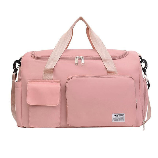 Pink Lightweight & Waterproof Sports Gym Bag with Separate Shoe Compartment, Adjustable Strap and Multiple Pockets - Large-Capacity Travel Duffel for Workout, Business & Getaways.