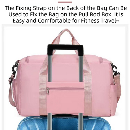 Black Lightweight & Waterproof Sports Gym Bag with Separate Shoe Compartment, Adjustable Strap and Multiple Pockets - Large-Capacity Travel Duffel for Workout, Business & Getaways.